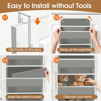Over The Door Organizer Storage behind Door Hanging Organizer for Nursery