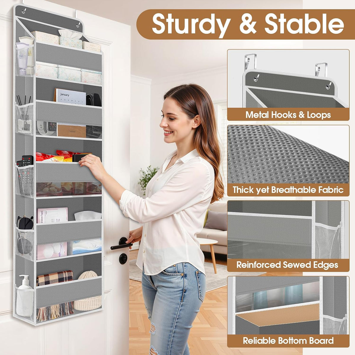 Over The Door Organizer Storage behind Door Hanging Organizer for Nursery
