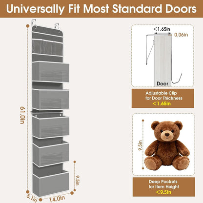 Over The Door Organizer Storage behind Door Hanging Organizer for Nursery