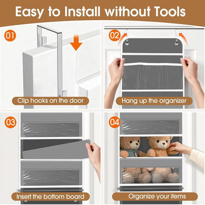 Over The Door Organizer Storage behind Door Hanging Organizer for Nursery