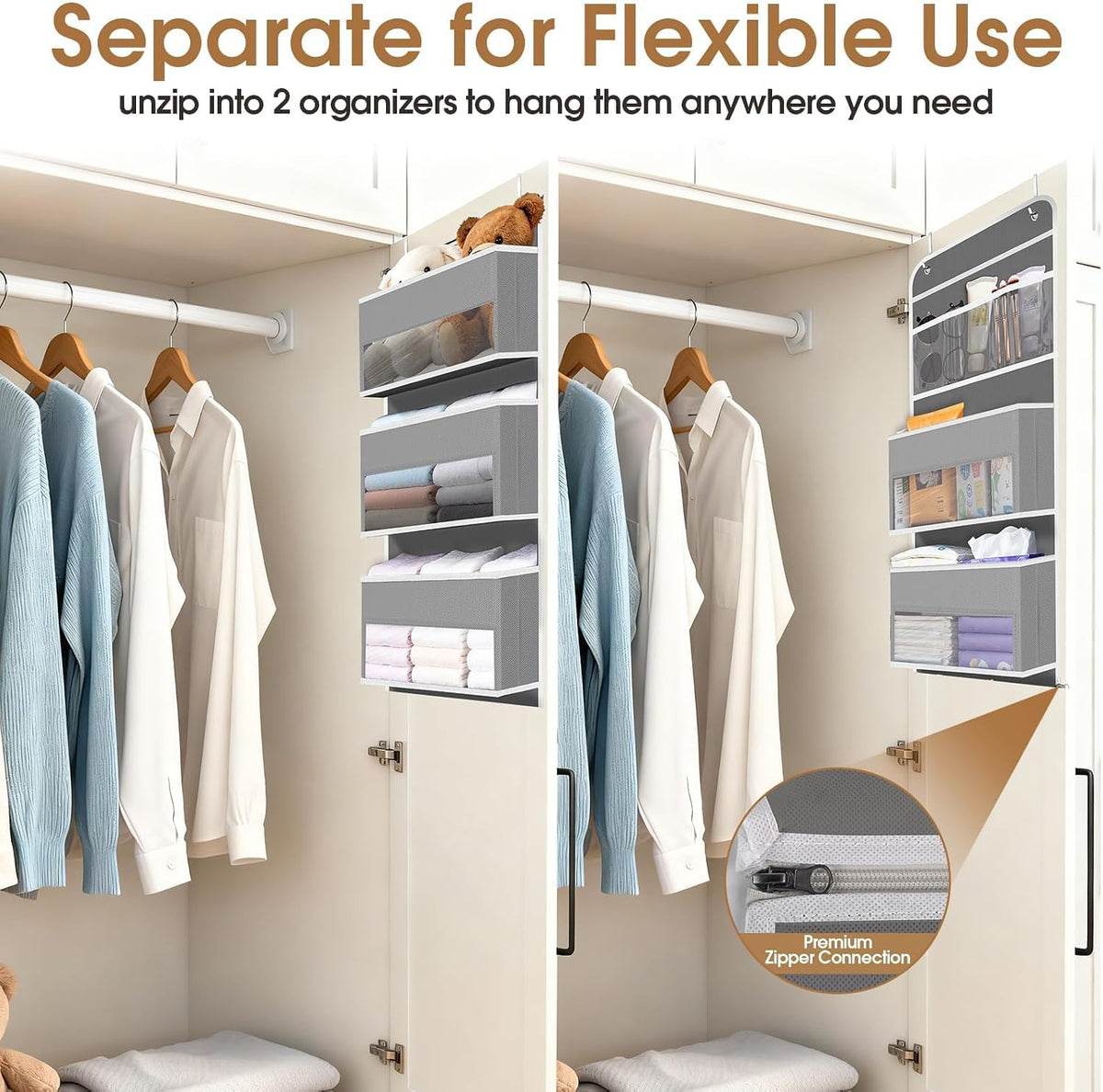 Over The Door Organizer Storage behind Door Hanging Organizer for Nursery