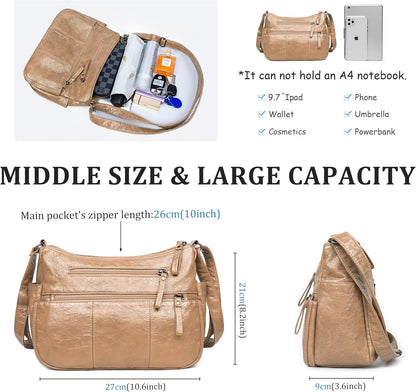 Purses for Women Soft PU Leather Shoulder Bag Ladies Crossbody Purse and handbags Lightweight Pocketbook