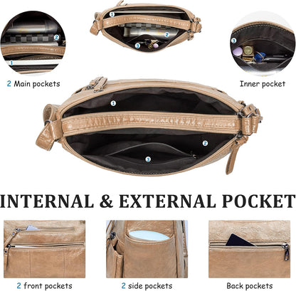 Purses for Women Soft PU Leather Shoulder Bag Ladies Crossbody Purse and handbags Lightweight Pocketbook