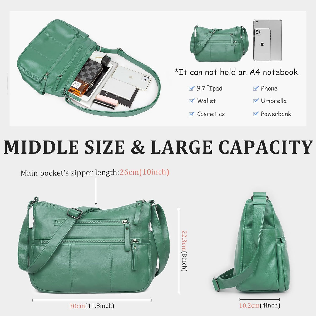Purses for Women Soft PU Leather Shoulder Bag Ladies Crossbody Purse and handbags Lightweight Pocketbook