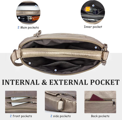 Purses for Women Soft PU Leather Shoulder Bag Ladies Crossbody Purse and handbags Lightweight Pocketbook