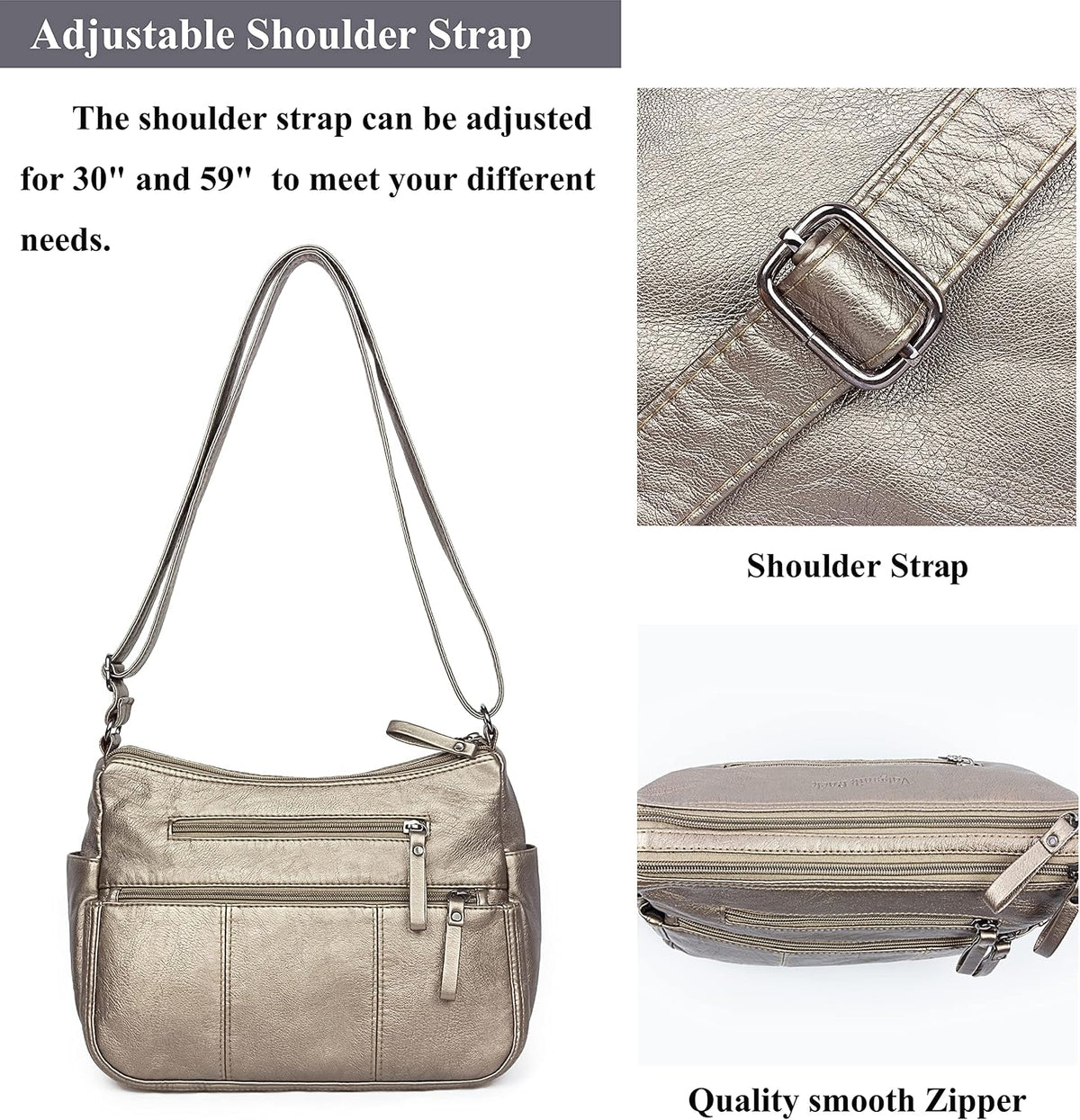 Purses for Women Soft PU Leather Shoulder Bag Ladies Crossbody Purse and handbags Lightweight Pocketbook
