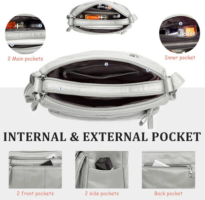 Purses for Women Soft PU Leather Shoulder Bag Ladies Crossbody Purse and handbags Lightweight Pocketbook
