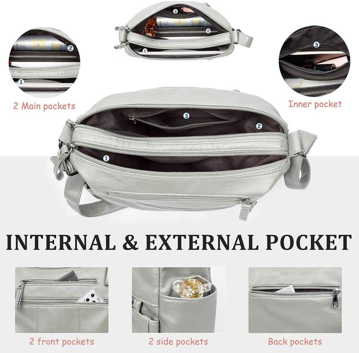Purses for Women Soft PU Leather Shoulder Bag Ladies Crossbody Purse and handbags Lightweight Pocketbook