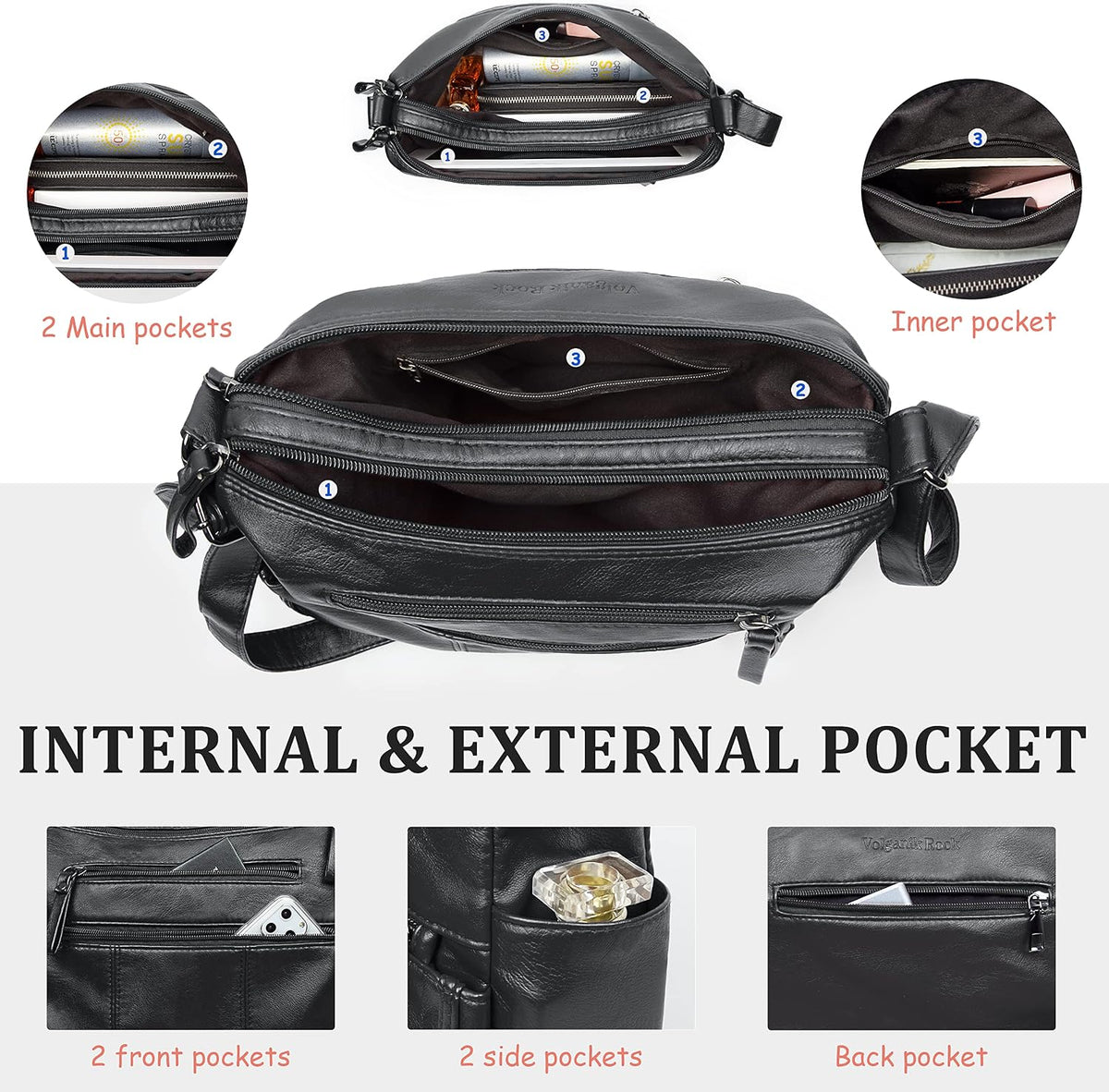 Purses for Women Soft PU Leather Shoulder Bag Ladies Crossbody Purse and handbags Lightweight Pocketbook