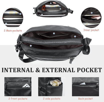Purses for Women Soft PU Leather Shoulder Bag Ladies Crossbody Purse and handbags Lightweight Pocketbook