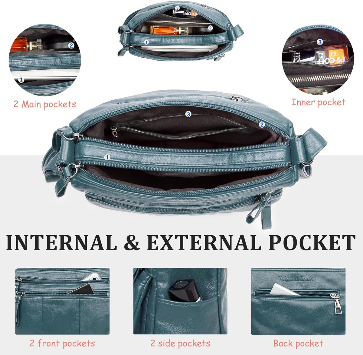 Purses for Women Soft PU Leather Shoulder Bag Ladies Crossbody Purse and handbags Lightweight Pocketbook