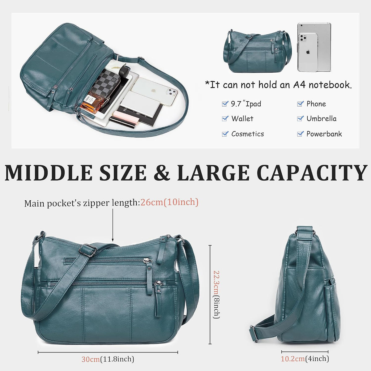 Purses for Women Soft PU Leather Shoulder Bag Ladies Crossbody Purse and handbags Lightweight Pocketbook