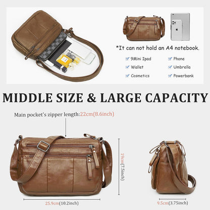Purses for Women Soft PU Leather Shoulder Bag Ladies Crossbody Purse and handbags Lightweight Pocketbook