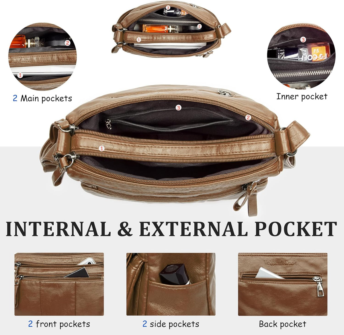 Purses for Women Soft PU Leather Shoulder Bag Ladies Crossbody Purse and handbags Lightweight Pocketbook