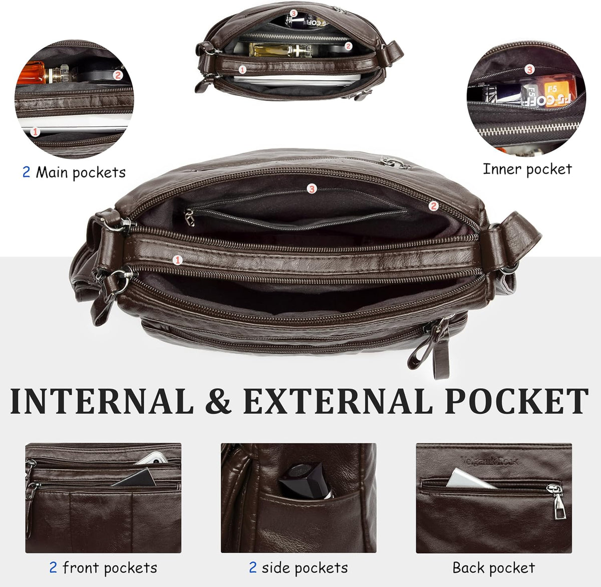 Purses for Women Soft PU Leather Shoulder Bag Ladies Crossbody Purse and handbags Lightweight Pocketbook