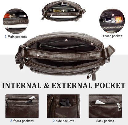 Purses for Women Soft PU Leather Shoulder Bag Ladies Crossbody Purse and handbags Lightweight Pocketbook
