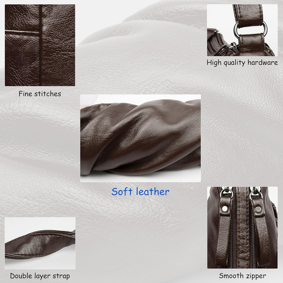 Purses for Women Soft PU Leather Shoulder Bag Ladies Crossbody Purse and handbags Lightweight Pocketbook