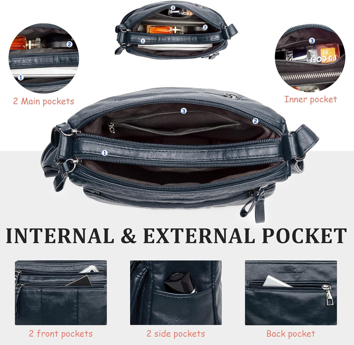 Purses for Women Soft PU Leather Shoulder Bag Ladies Crossbody Purse and handbags Lightweight Pocketbook