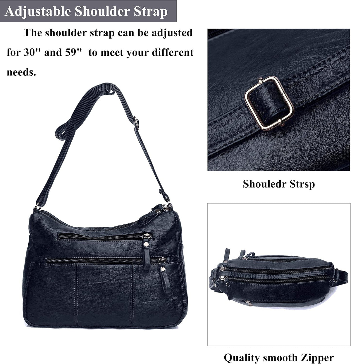 Purses for Women Soft PU Leather Shoulder Bag Ladies Crossbody Purse and handbags Lightweight Pocketbook