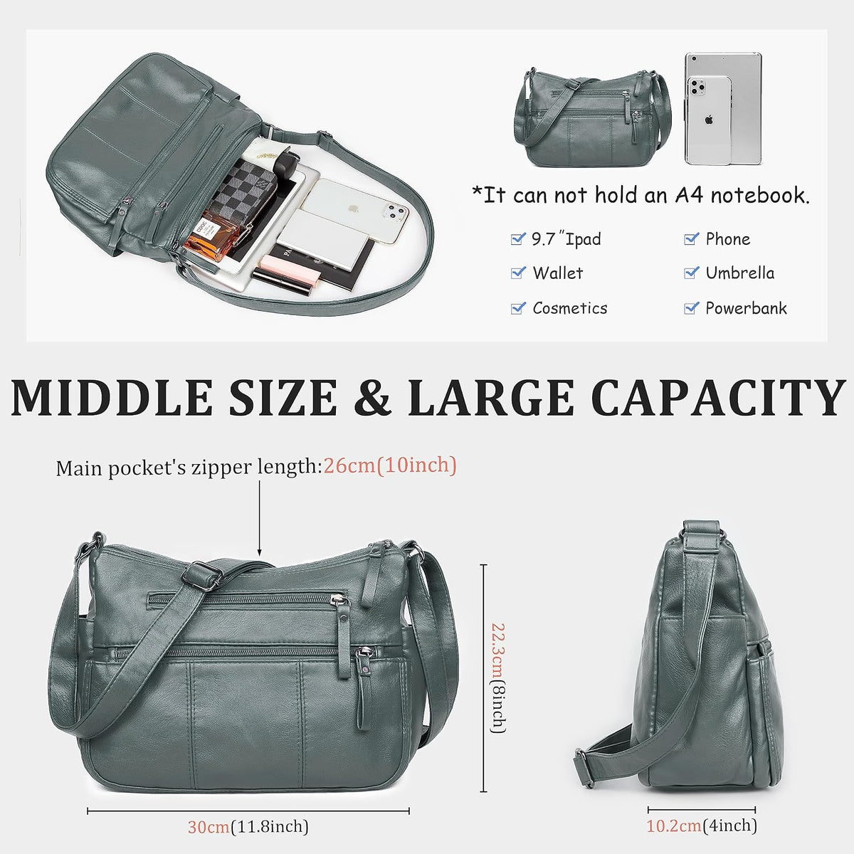 Purses for Women Soft PU Leather Shoulder Bag Ladies Crossbody Purse and handbags Lightweight Pocketbook