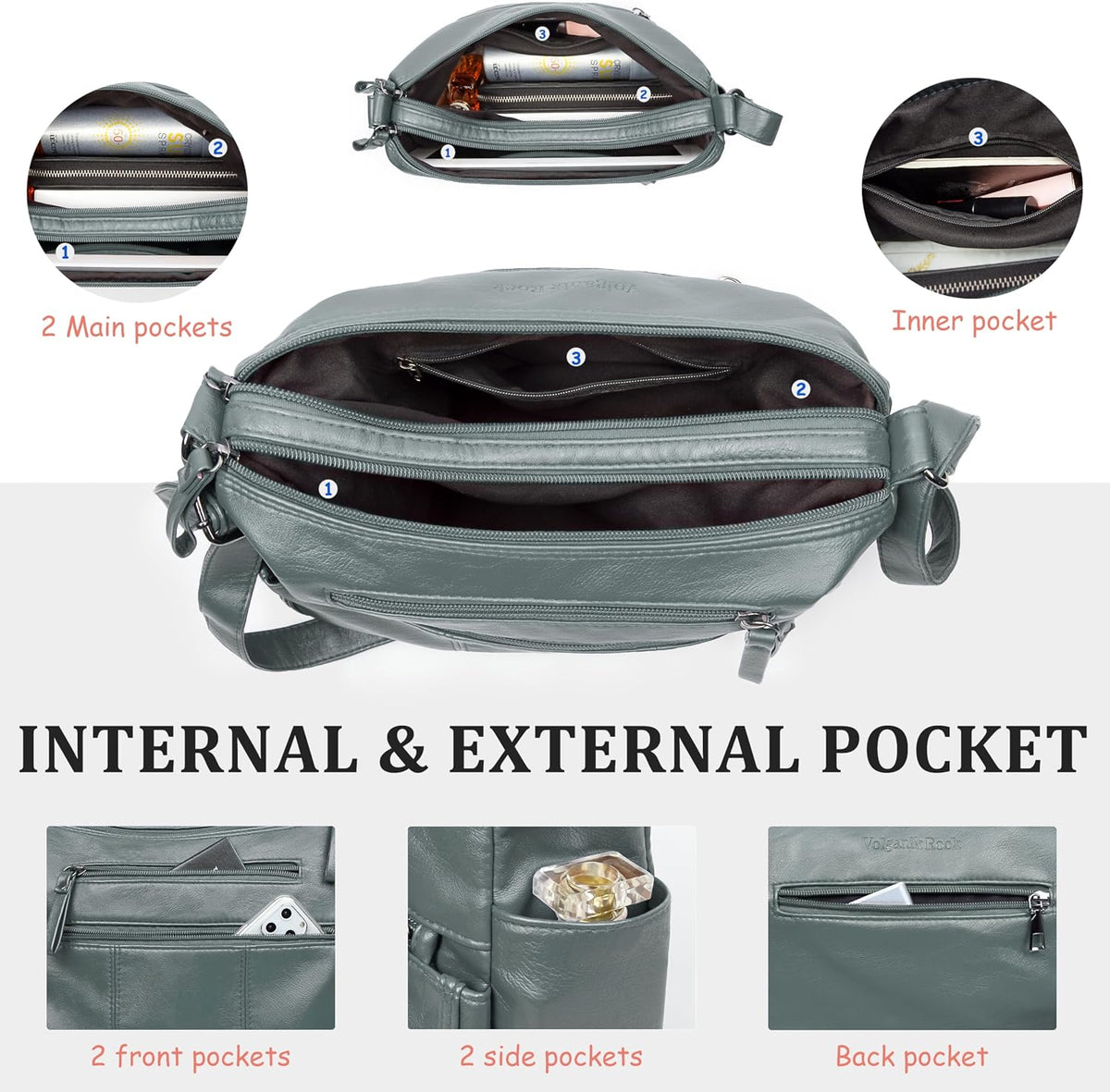 Purses for Women Soft PU Leather Shoulder Bag Ladies Crossbody Purse and handbags Lightweight Pocketbook