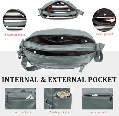 Purses for Women Soft PU Leather Shoulder Bag Ladies Crossbody Purse and handbags Lightweight Pocketbook