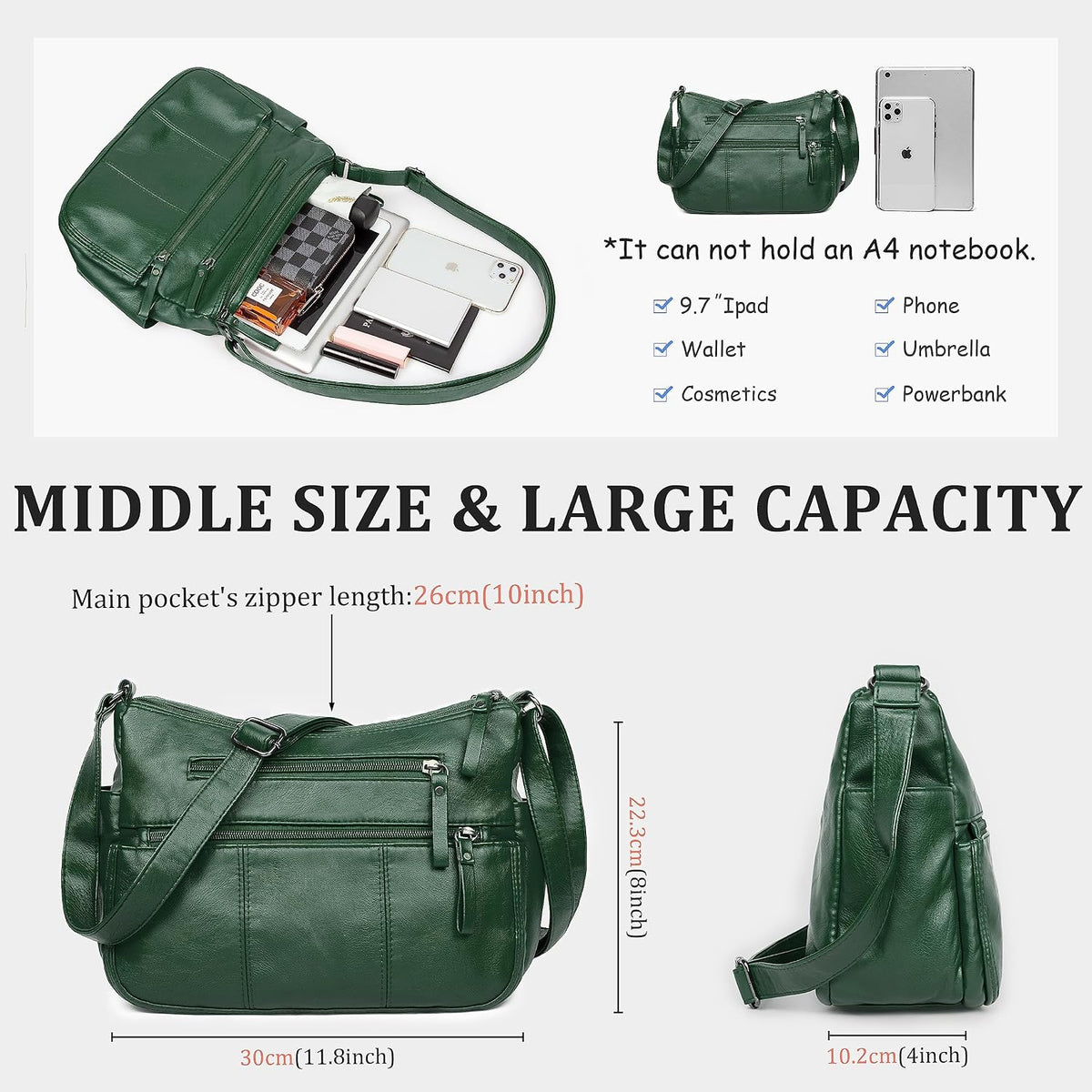 Purses for Women Soft PU Leather Shoulder Bag Ladies Crossbody Purse and handbags Lightweight Pocketbook