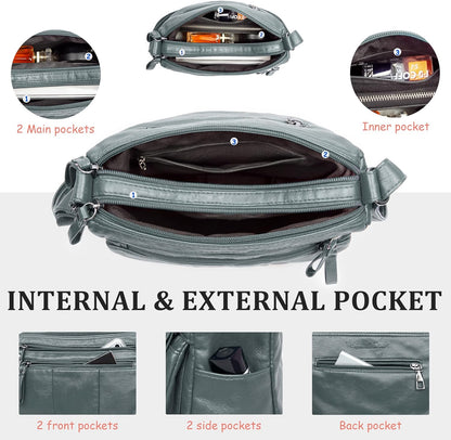Purses for Women Soft PU Leather Shoulder Bag Ladies Crossbody Purse and handbags Lightweight Pocketbook