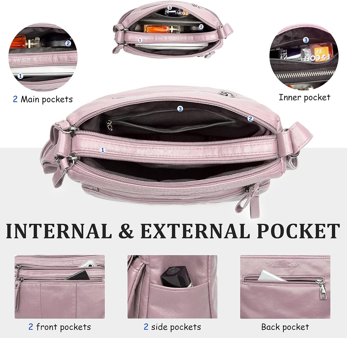 Purses for Women Soft PU Leather Shoulder Bag Ladies Crossbody Purse and handbags Lightweight Pocketbook