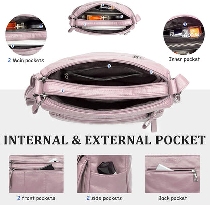 Purses for Women Soft PU Leather Shoulder Bag Ladies Crossbody Purse and handbags Lightweight Pocketbook