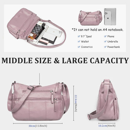 Purses for Women Soft PU Leather Shoulder Bag Ladies Crossbody Purse and handbags Lightweight Pocketbook