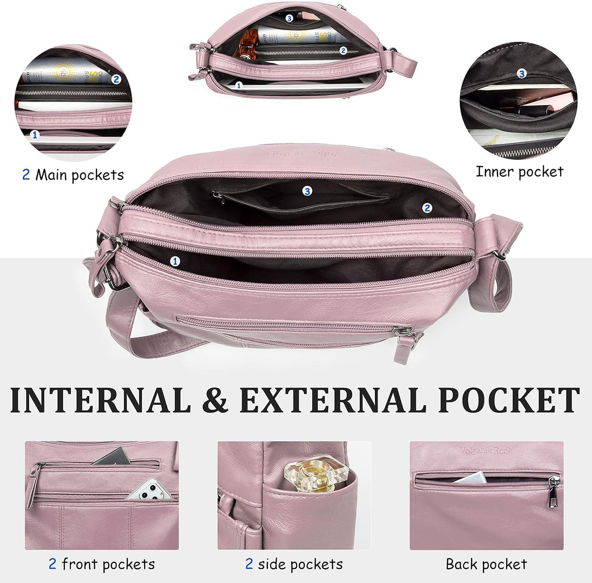 Purses for Women Soft PU Leather Shoulder Bag Ladies Crossbody Purse and handbags Lightweight Pocketbook
