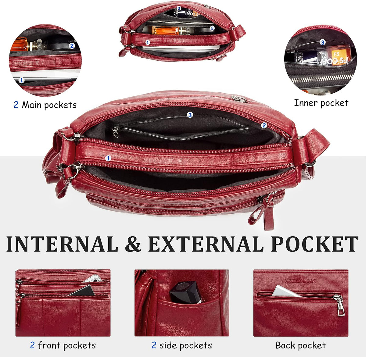 Purses for Women Soft PU Leather Shoulder Bag Ladies Crossbody Purse and handbags Lightweight Pocketbook