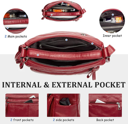 Purses for Women Soft PU Leather Shoulder Bag Ladies Crossbody Purse and handbags Lightweight Pocketbook