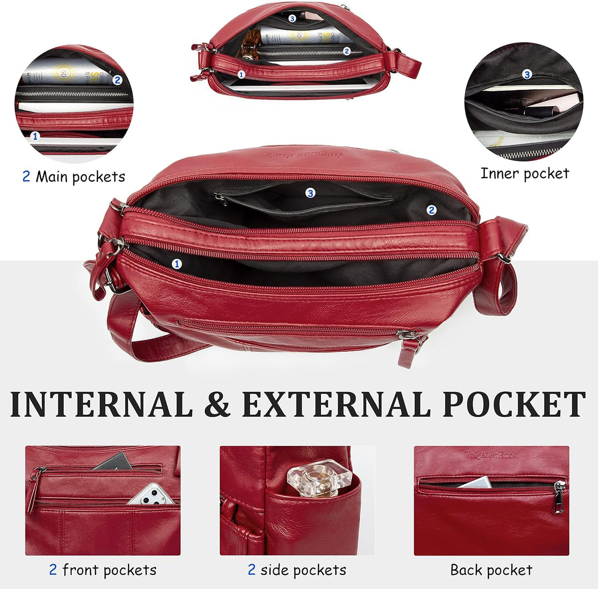 Purses for Women Soft PU Leather Shoulder Bag Ladies Crossbody Purse and handbags Lightweight Pocketbook