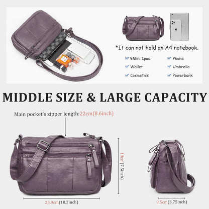 Purses for Women Soft PU Leather Shoulder Bag Ladies Crossbody Purse and handbags Lightweight Pocketbook