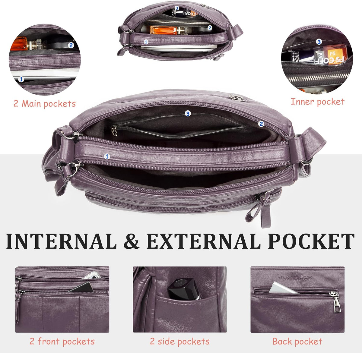 Purses for Women Soft PU Leather Shoulder Bag Ladies Crossbody Purse and handbags Lightweight Pocketbook