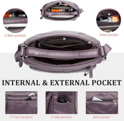 Purses for Women Soft PU Leather Shoulder Bag Ladies Crossbody Purse and handbags Lightweight Pocketbook