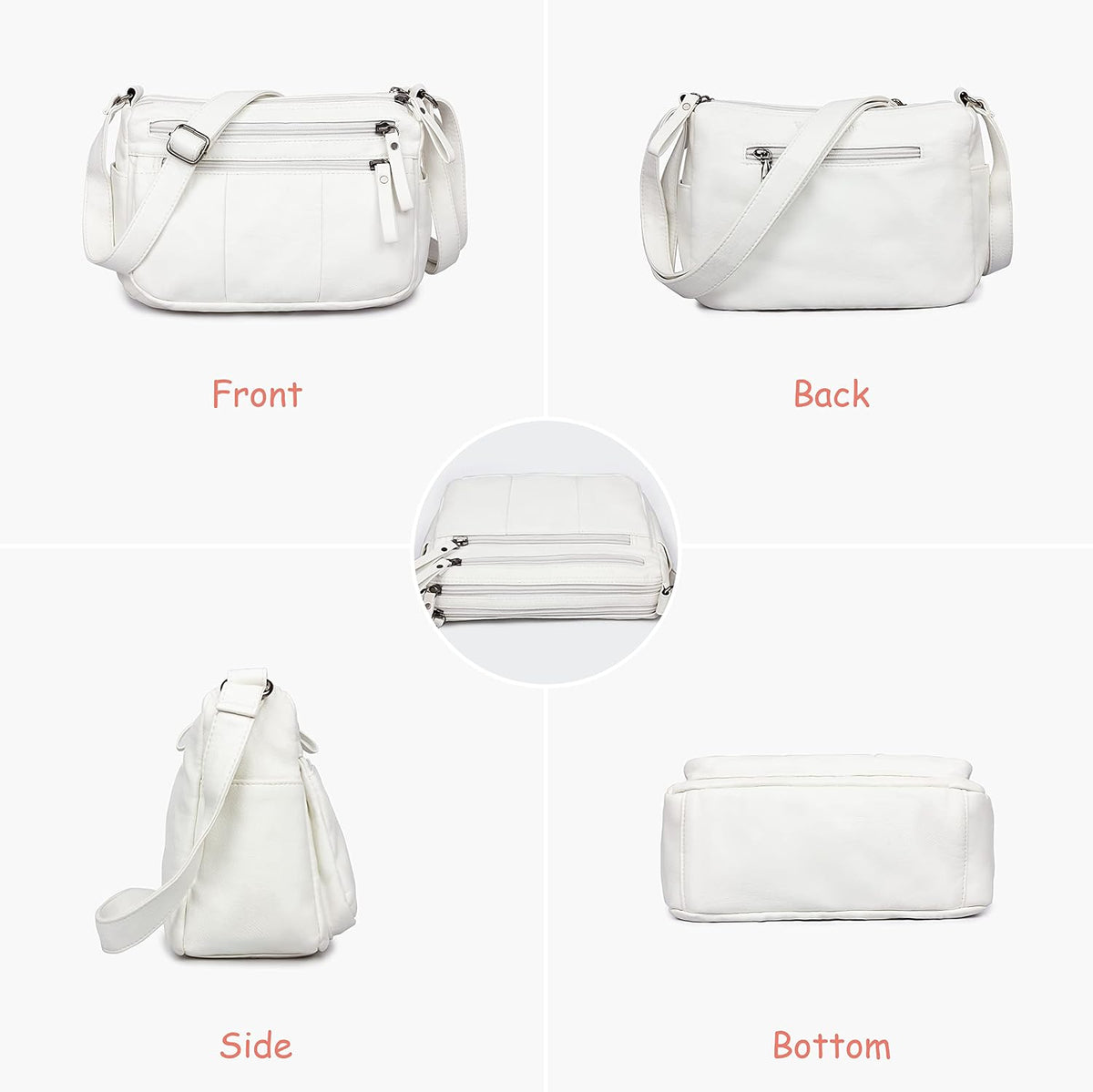 Purses for Women Soft PU Leather Shoulder Bag Ladies Crossbody Purse and handbags Lightweight Pocketbook