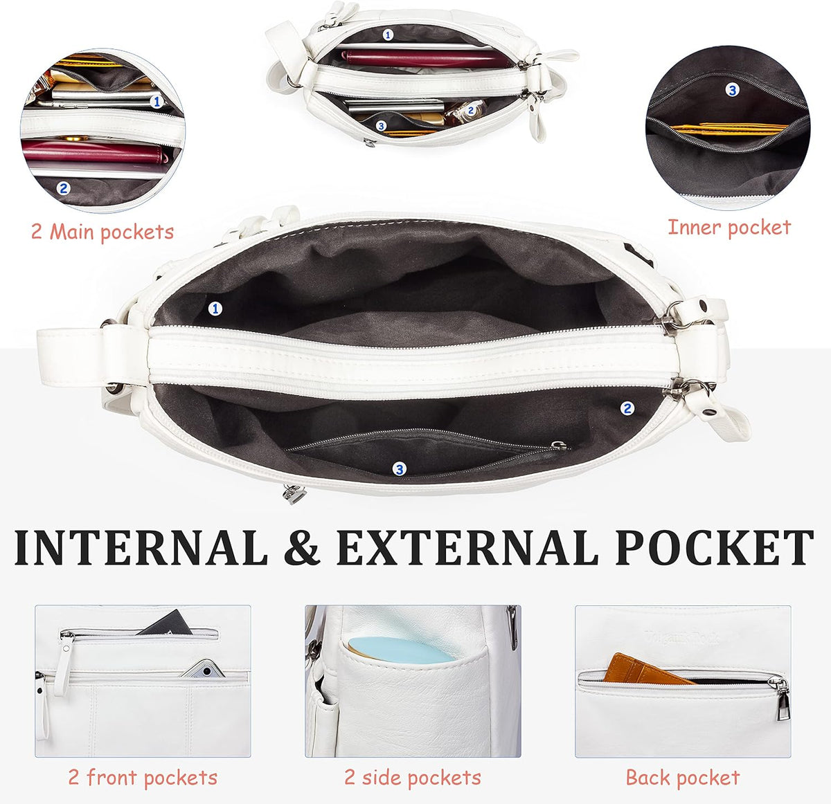 Purses for Women Soft PU Leather Shoulder Bag Ladies Crossbody Purse and handbags Lightweight Pocketbook