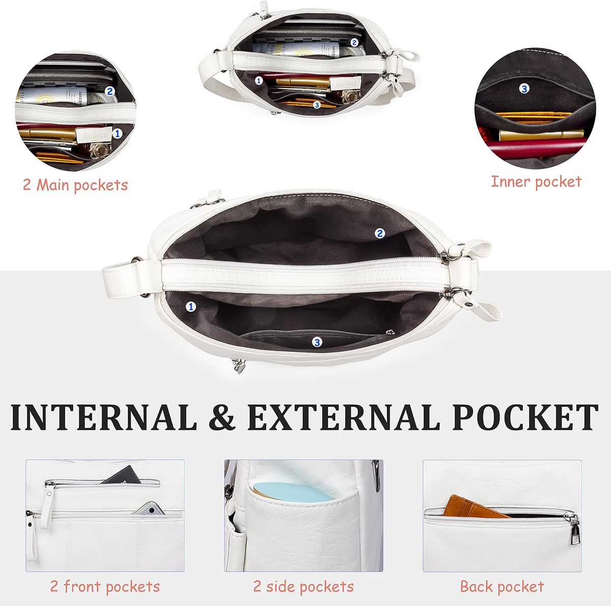 Purses for Women Soft PU Leather Shoulder Bag Ladies Crossbody Purse and handbags Lightweight Pocketbook