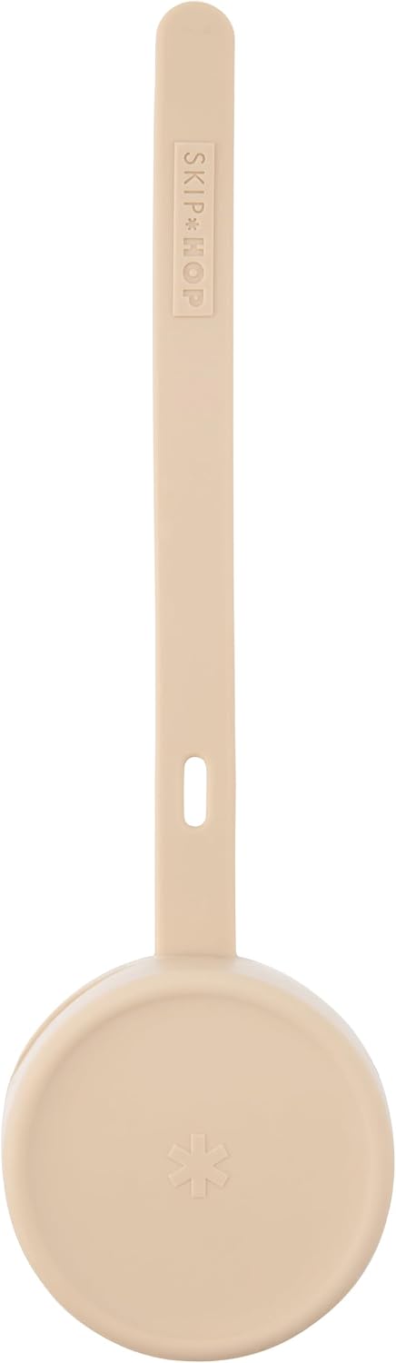 Baby Silicone Pacifier Holder Case with Easy-Access Opening and Strap, Fits 2 Pacifiers, Oat