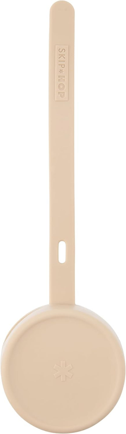 Baby Silicone Pacifier Holder Case with Easy-Access Opening and Strap, Fits 2 Pacifiers, Oat