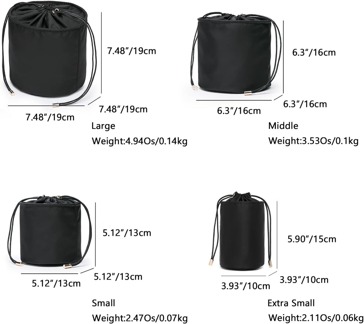 Tall Purse Organizer Insert Womens Canvas Round Handbag Organizer Storage,Handbag Purse Organizer Round Cosmetic Pouch Bag Bucket Makeup Bag