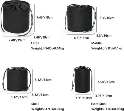 Tall Purse Organizer Insert Womens Canvas Round Handbag Organizer Storage,Handbag Purse Organizer Round Cosmetic Pouch Bag Bucket Makeup Bag