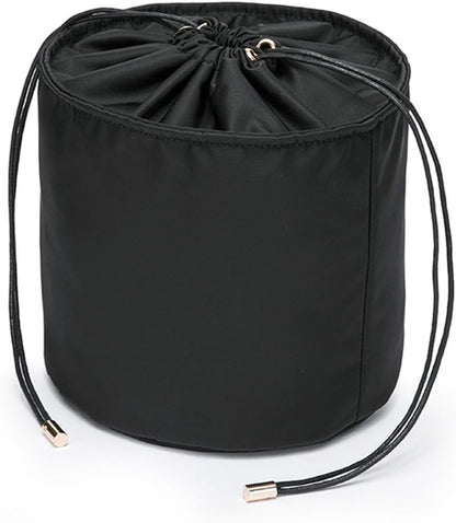 Tall Purse Organizer Insert Womens Canvas Round Handbag Organizer Storage,Handbag Purse Organizer Round Cosmetic Pouch Bag Bucket Makeup Bag