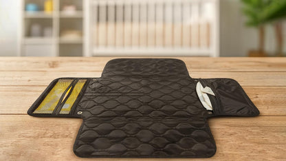 Biz – Quilted Portable Baby Diaper Changing Pad, Black