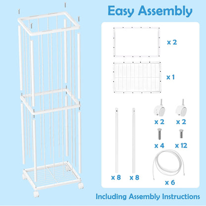 Stuffed Animal Storage Zoo Metal Toy Organizer 61x23.6x16.5in with Wheels