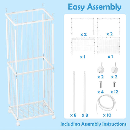 Stuffed Animal Storage Zoo Metal Toy Organizer 61x23.6x16.5in with Wheels