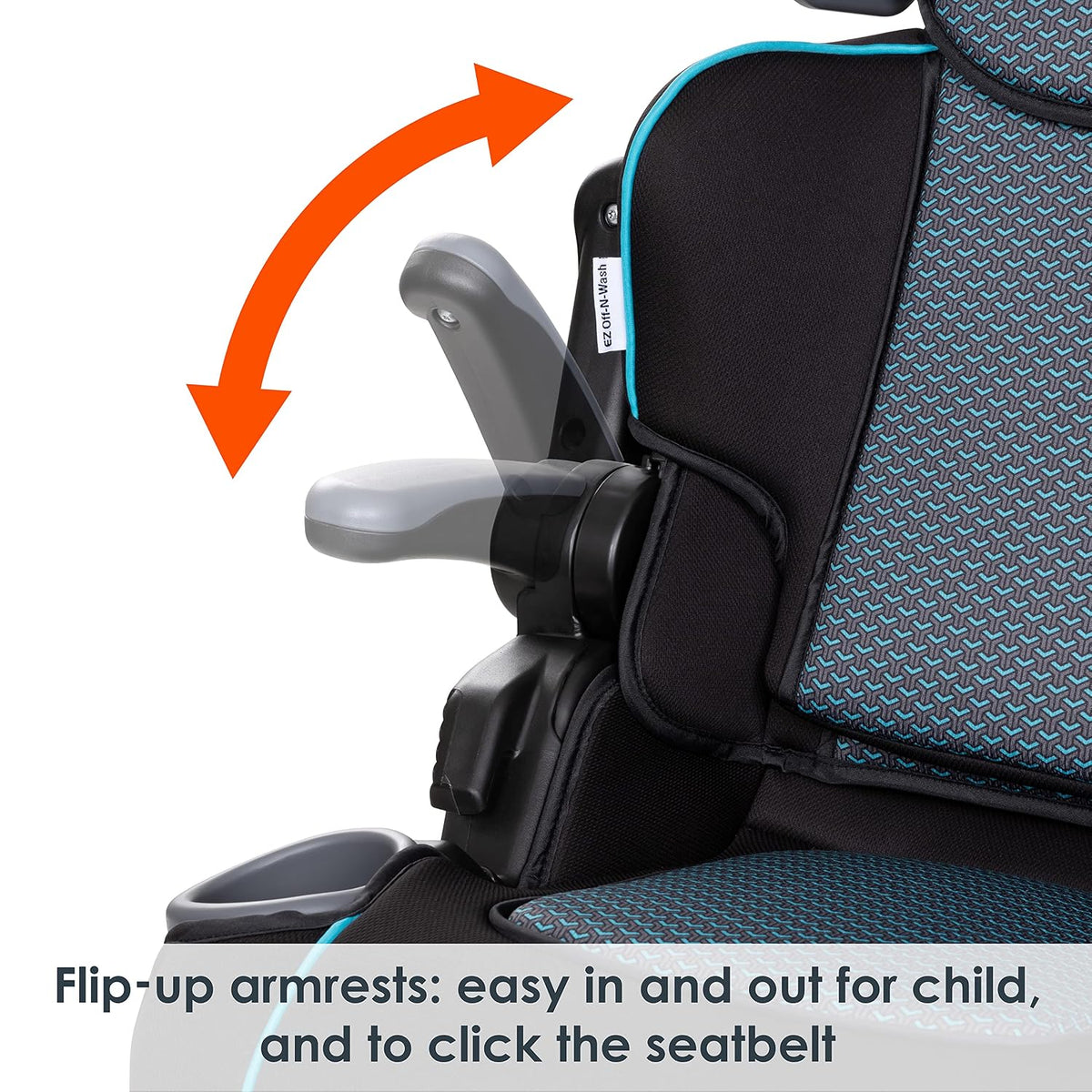Protect 2-in-1 Folding Belt-Positioning Booster Seat, Grey Tech